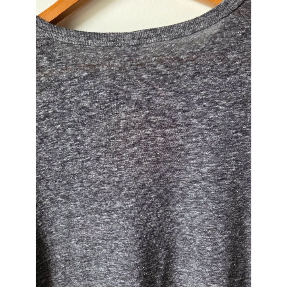EUC OLD NAVY LINEN BLEND GREY HEATHERED TEE SIZE SMALL OVERSIZED - Picture 6 of 11